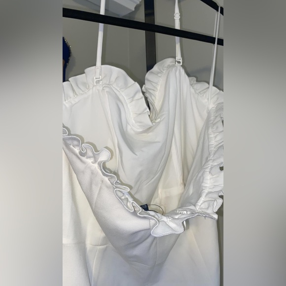 French Connection Womens Whisper Ruffled Hem Adjustable Strap Mini Dress - Picture 3 of 7